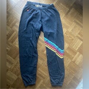 Aviator Nation Diagonal Rainbow Sweats